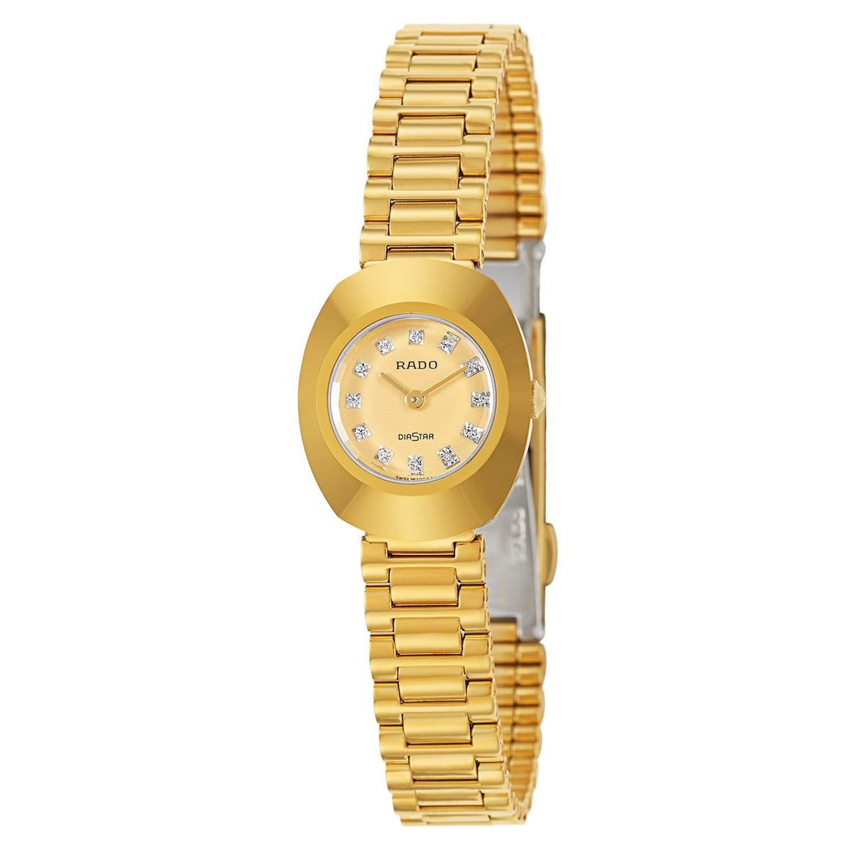 Rado Women&#39;s R12559633 Original Diamond Gold-Tone Stainless Steel Watch