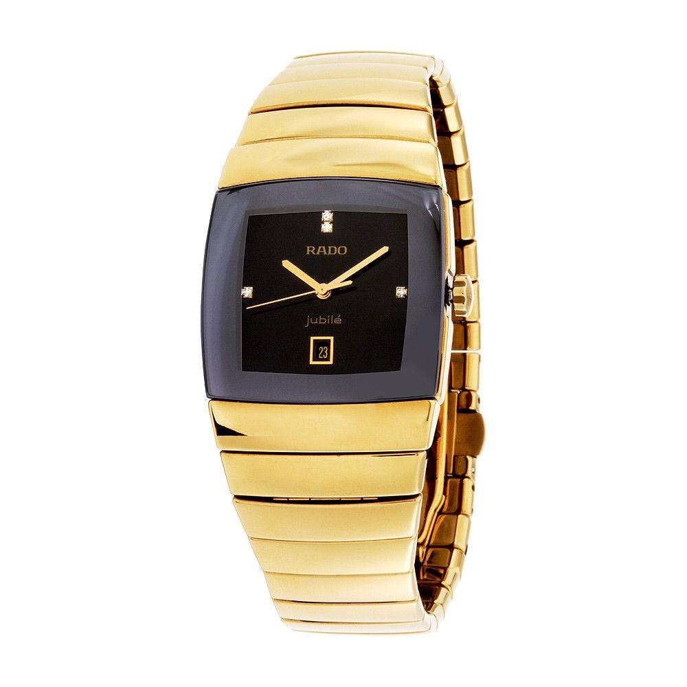 Rado Men&#39;s R13841712 Sintra Gold-Tone Ceramic Watch