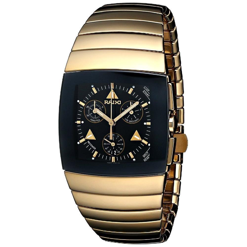 Rado Men&#39;s R13872182 Sintra Chronograph Gold-Tone Stainless Steel Watch