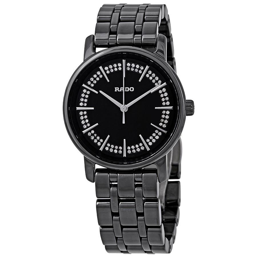 Rado Women&#39;s R14063727 Diamaster Black Ceramic Watch