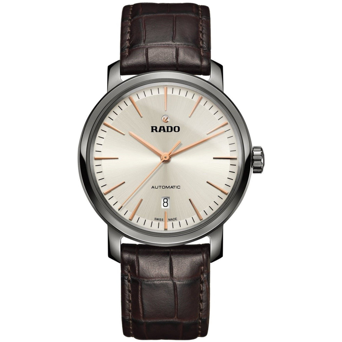 Rado Men&#39;s R14074086 Diamaster Brown Leather Watch