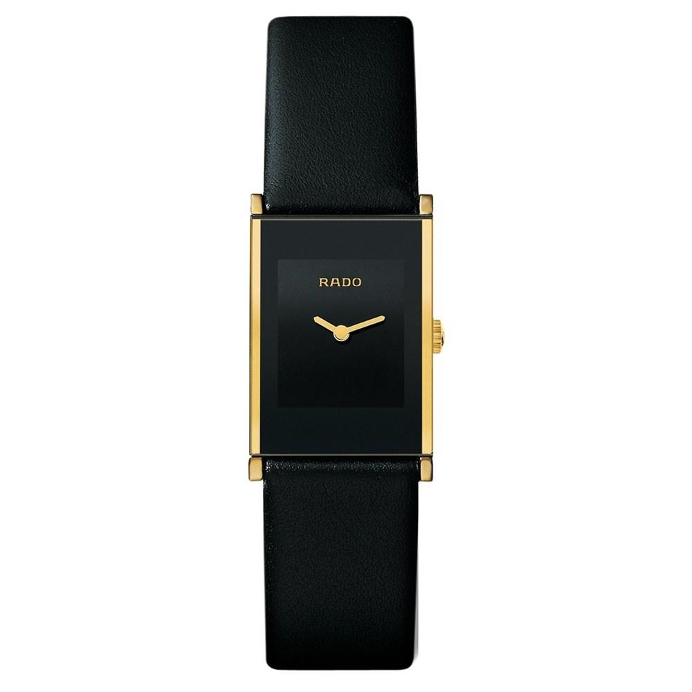 Rado Women&#39;s R20789155 Integral Black Leather Watch