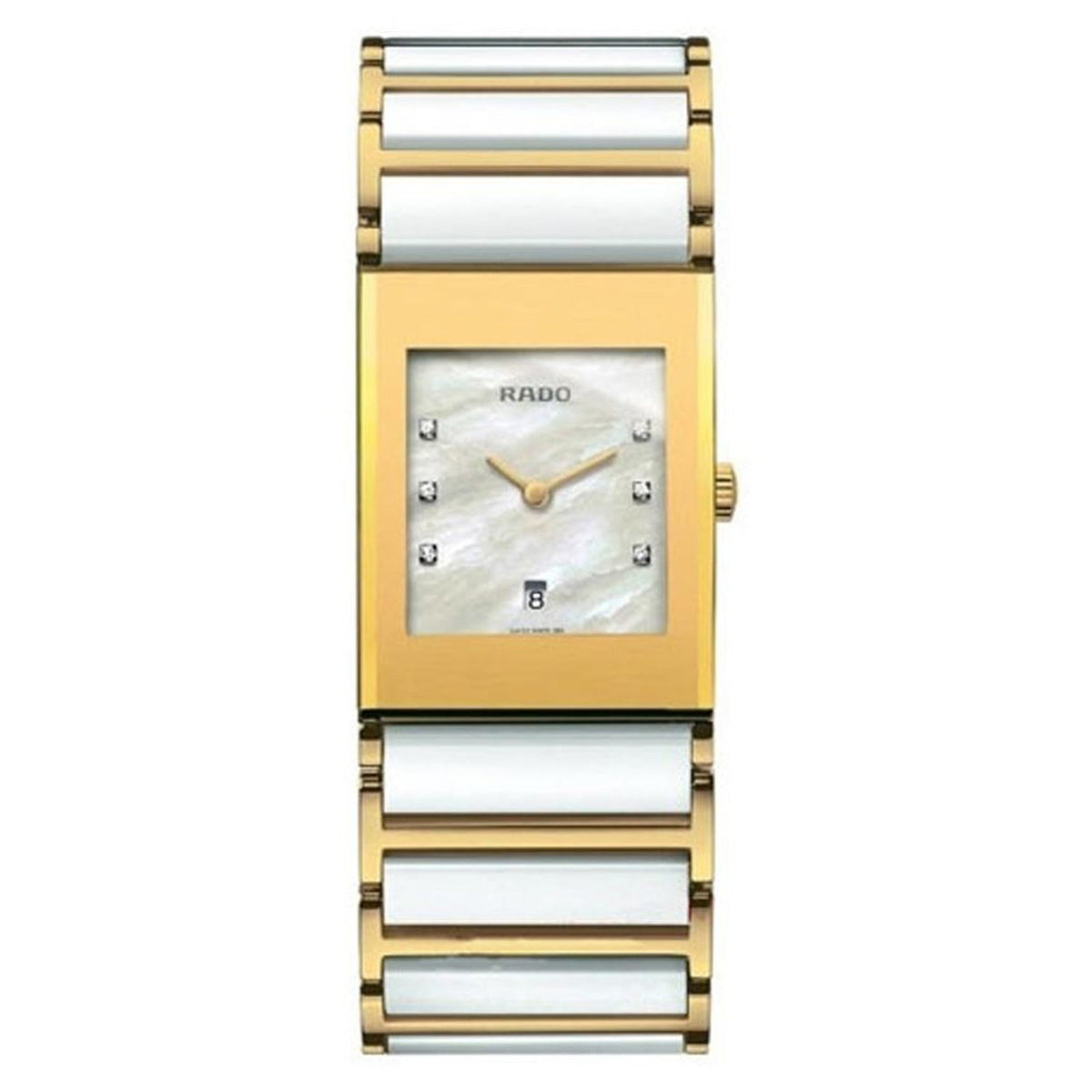 Rado Women&#39;s R20791901 Integral Diamond Two-Tone Stainless Steel and Ceramic Watch