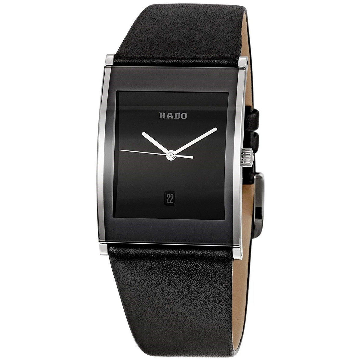Rado Men&#39;s R20861165 Integral Black Leather Watch