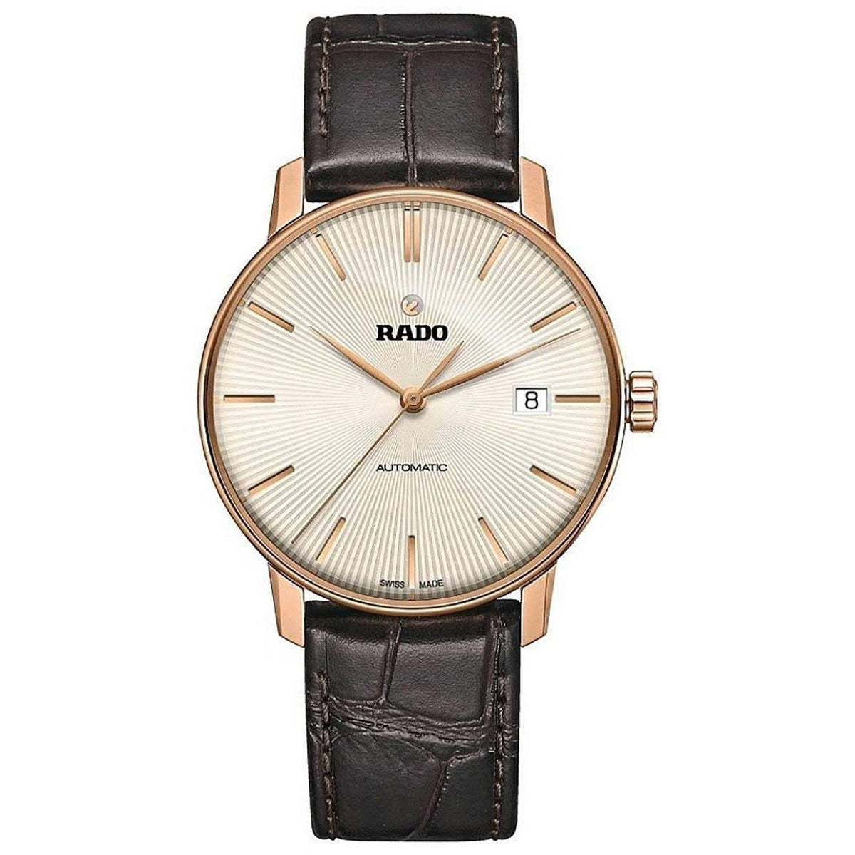 Rado Unisex R22861115 Coupole Classic Brown Leather Watch