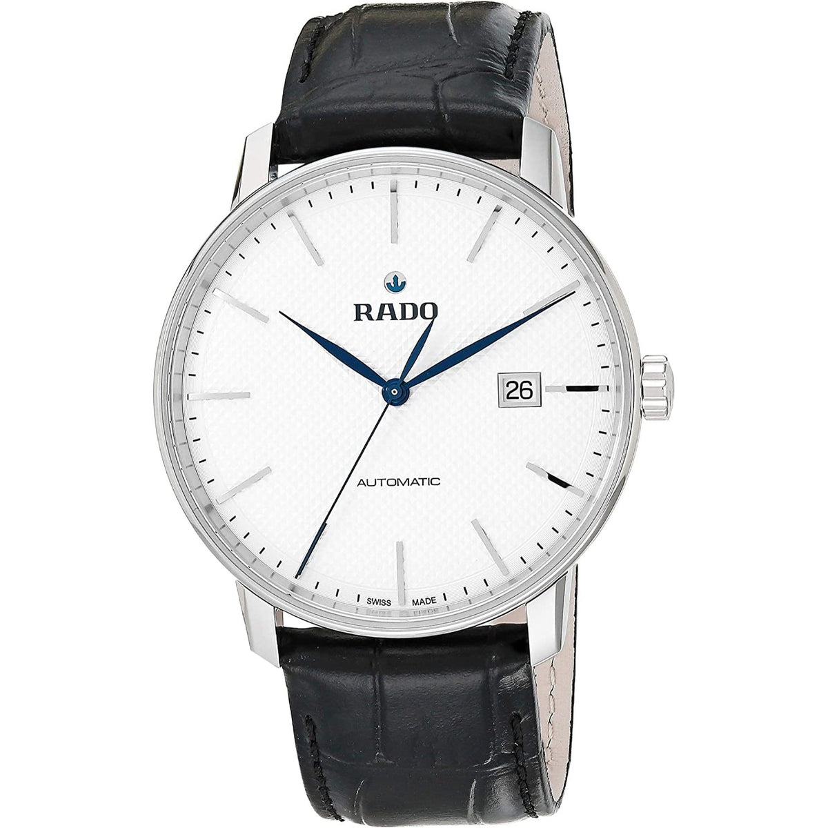 Rado Men's R22876015 Coupole Black Leather Watch