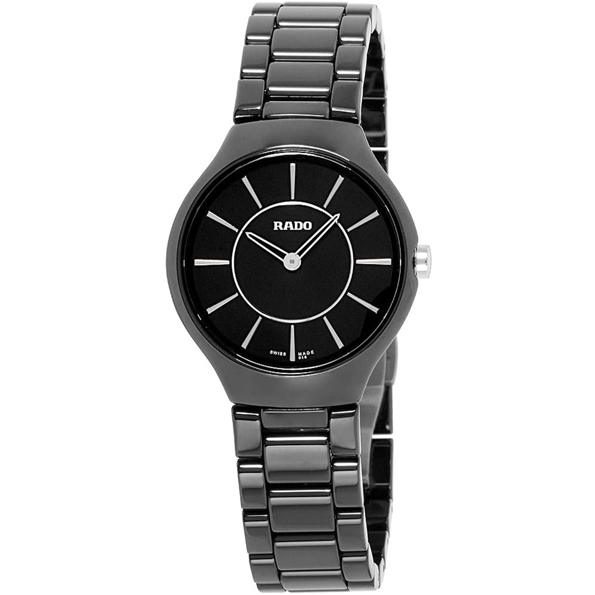 Rado True Thinline Women&#39;s R27742162 Black (High-Tech) Ceramic Watch