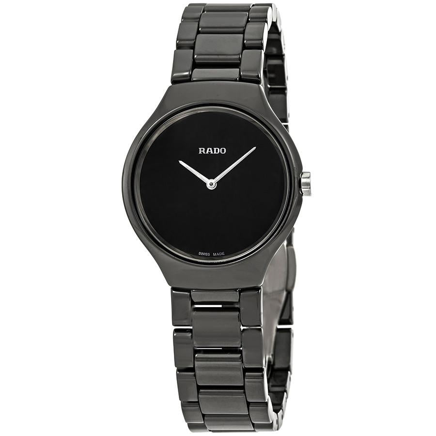 Rado Women&#39;s R27742192 TRUE Black Ceramic Watch