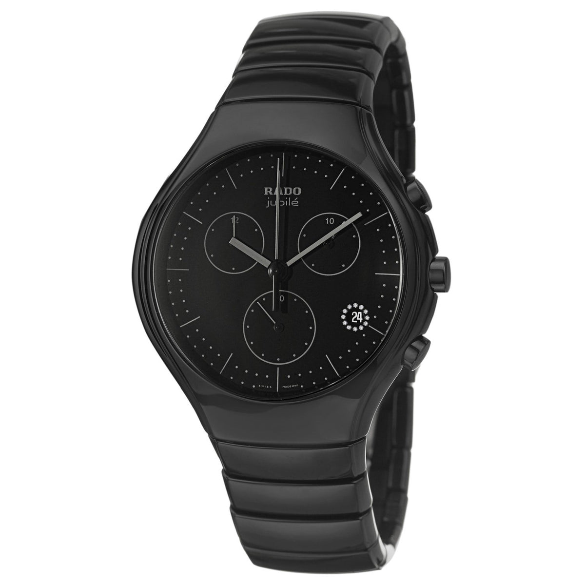 Rado Men&#39;s R27814402 True   Diamond, Chronograph Black Ceramic Watch