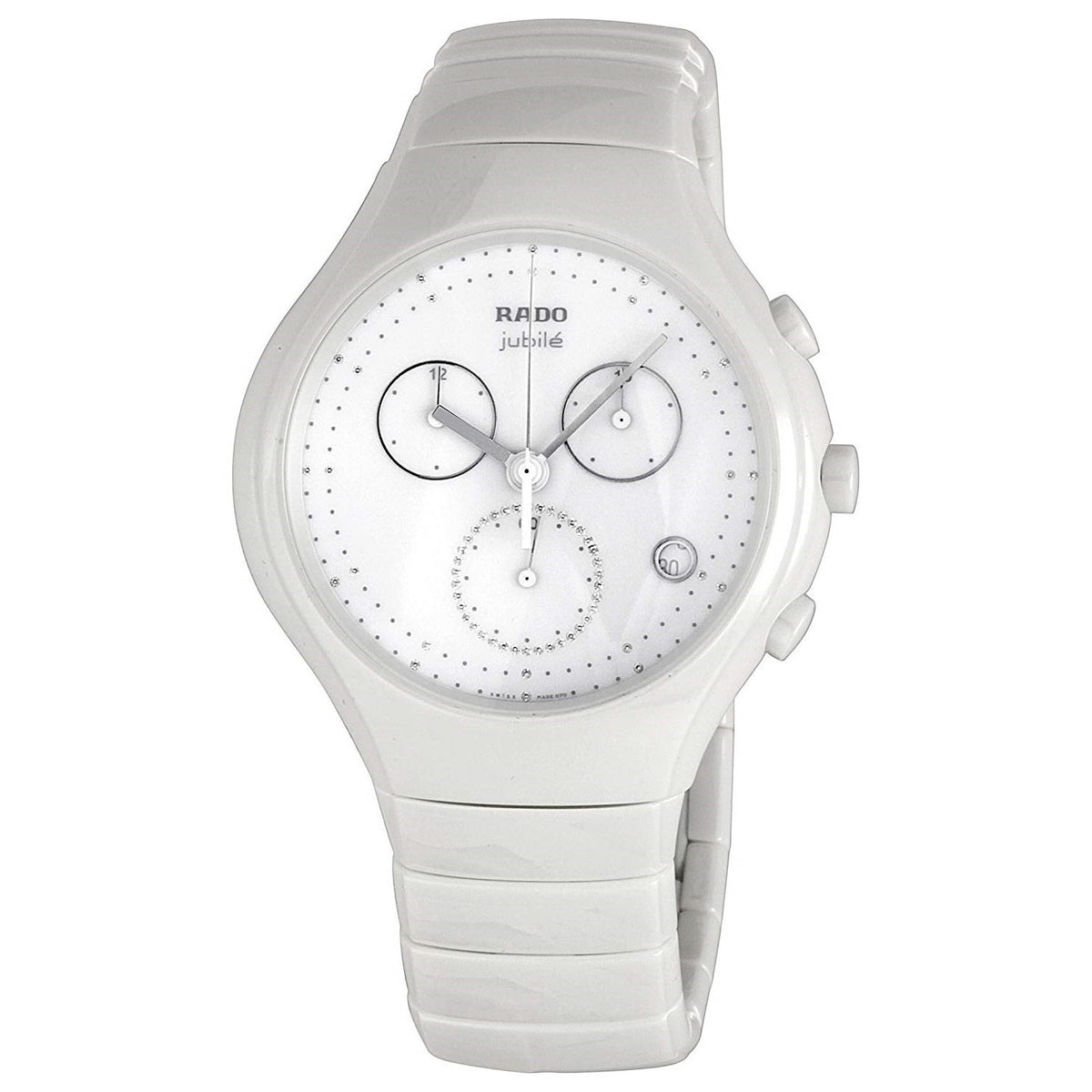 Rado Men&#39;s R27832702 True   Chronograph White Ceramic Watch
