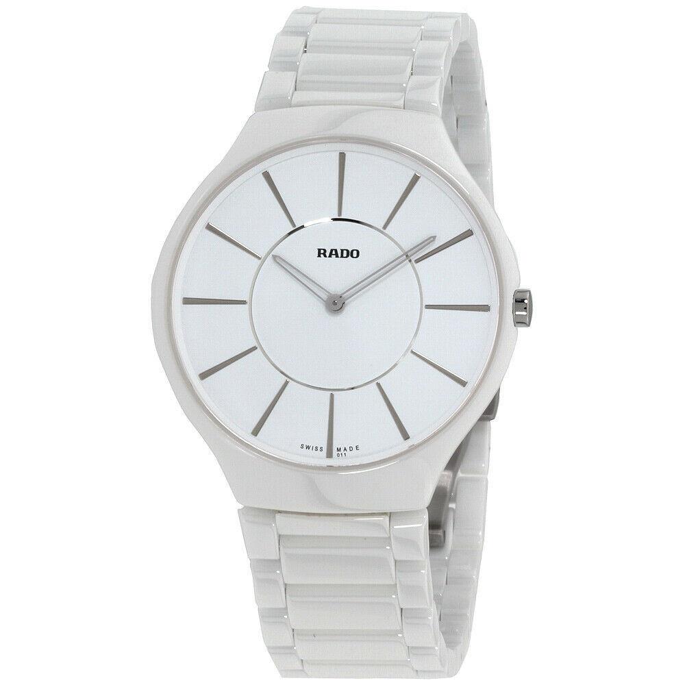 Rado Unisex R27957112 True Thinline White Ceramic Watch