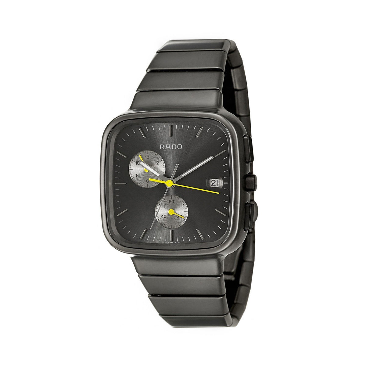 Rado Men&#39;s R28390112 True   Chronograph Grey Ceramic Watch