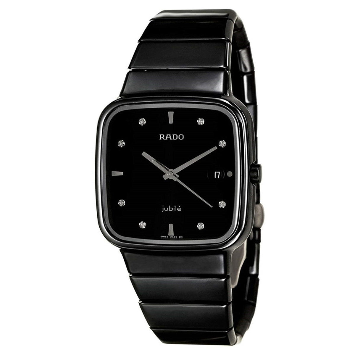 Rado Men&#39;s R28910702 Jubile Diamond Black Ceramic Watch