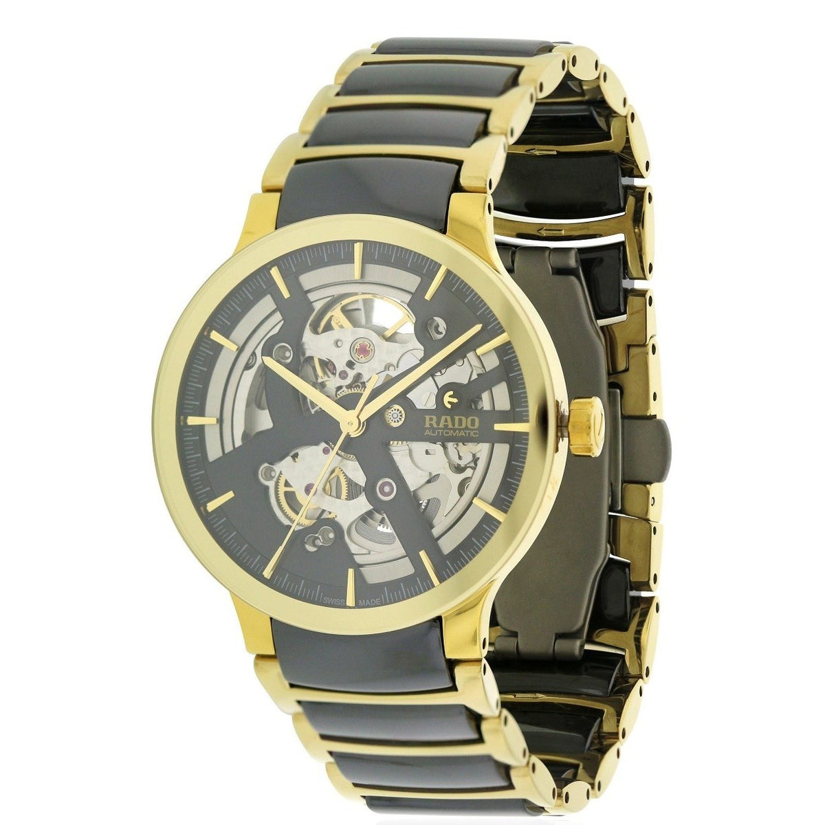 Rado Men&#39;s R30180162 Centrix Skeleton Automatic Two-Tone Stainless steel and Ceramic Watch