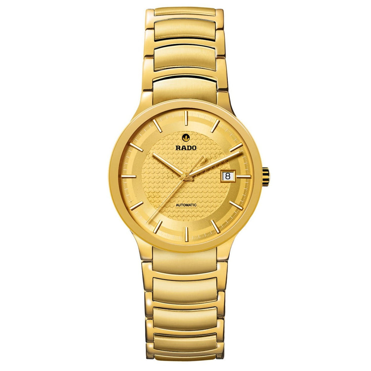 Rado Men&#39;s R30279253 Centrix Gold-Tone Stainless Steel Watch