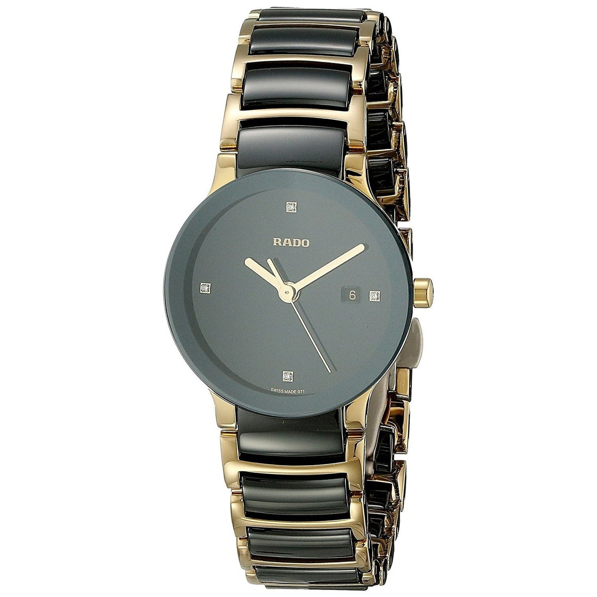 Rado Women&#39;s R30930712 Centric Jubile Diamond Two-Tone Stainless steel and Ceramic Watch