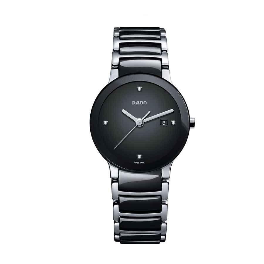 Rado Women&#39;s R30935712 Centrix Diamond Two-Tone Stainless Steel, Ceramic Watch