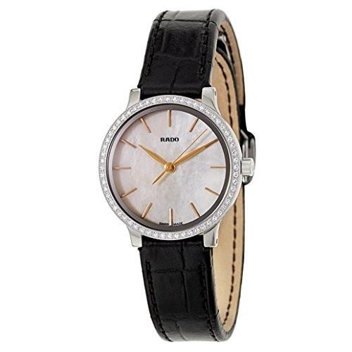 Rado Women&#39;s R30936915 Centrix Black Leather Watch