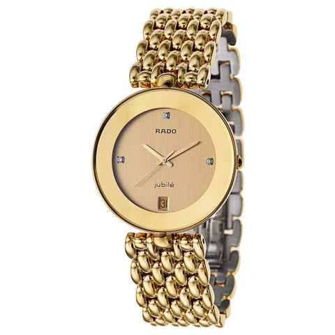Rado Men's R48793724 Florence Jubile Diamond Gold-Tone Stainless Steel Watch