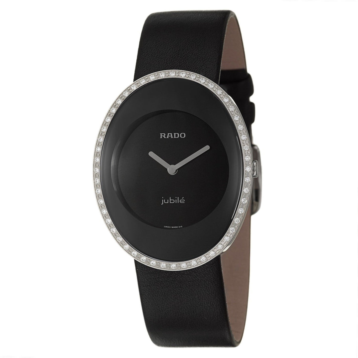 Rado Women&#39;s R53761155 Esenza Black Leather Watch