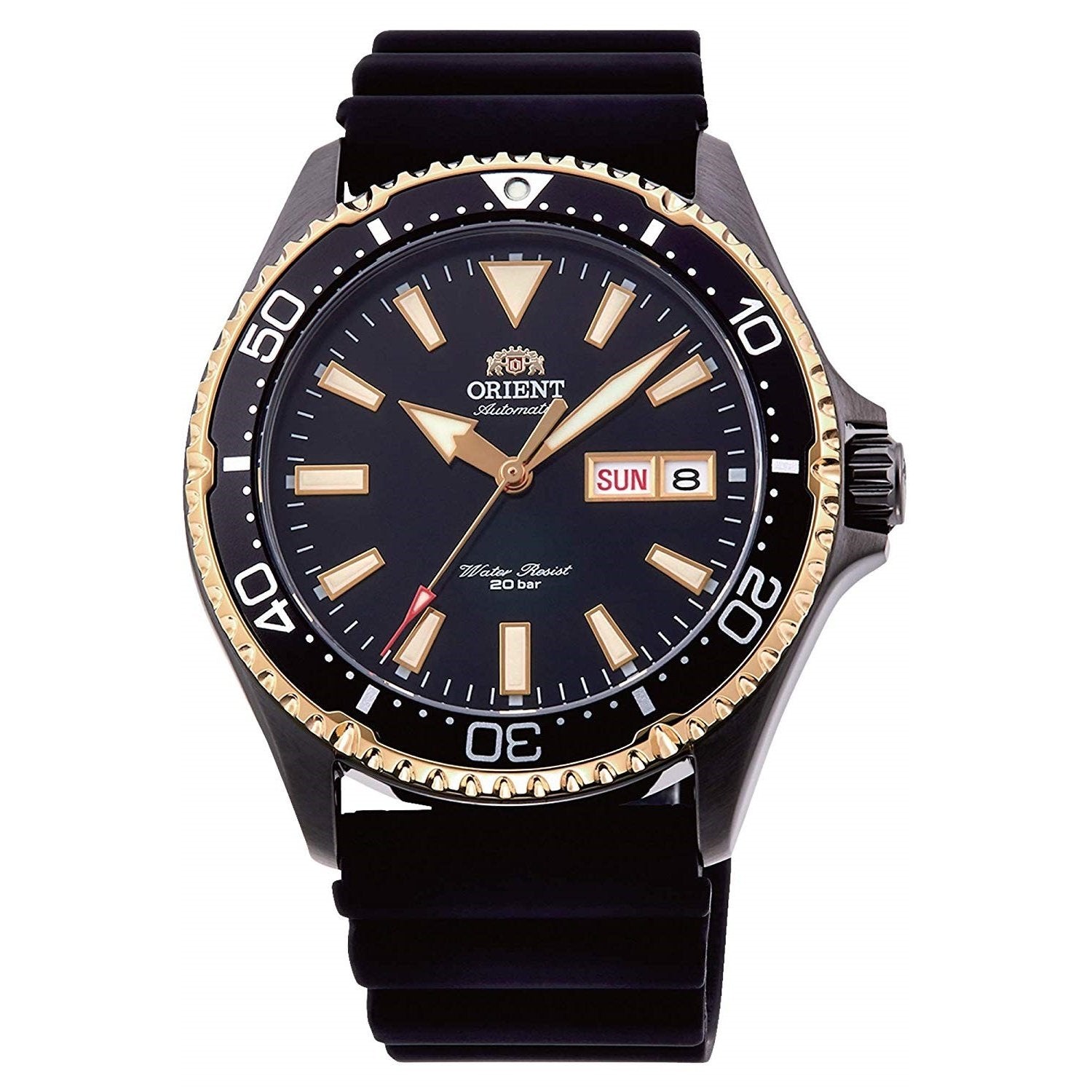 Orient Men s RA AA0005B19B Mako III Black Rubber Watch