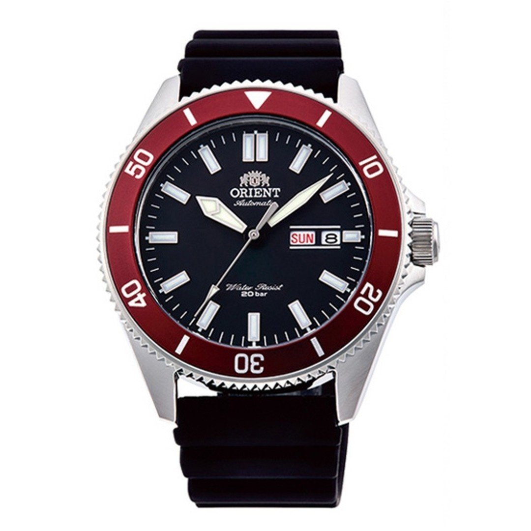 Orient Men&#39;s RA-AA0011B19B Mako III Black Rubber Watch