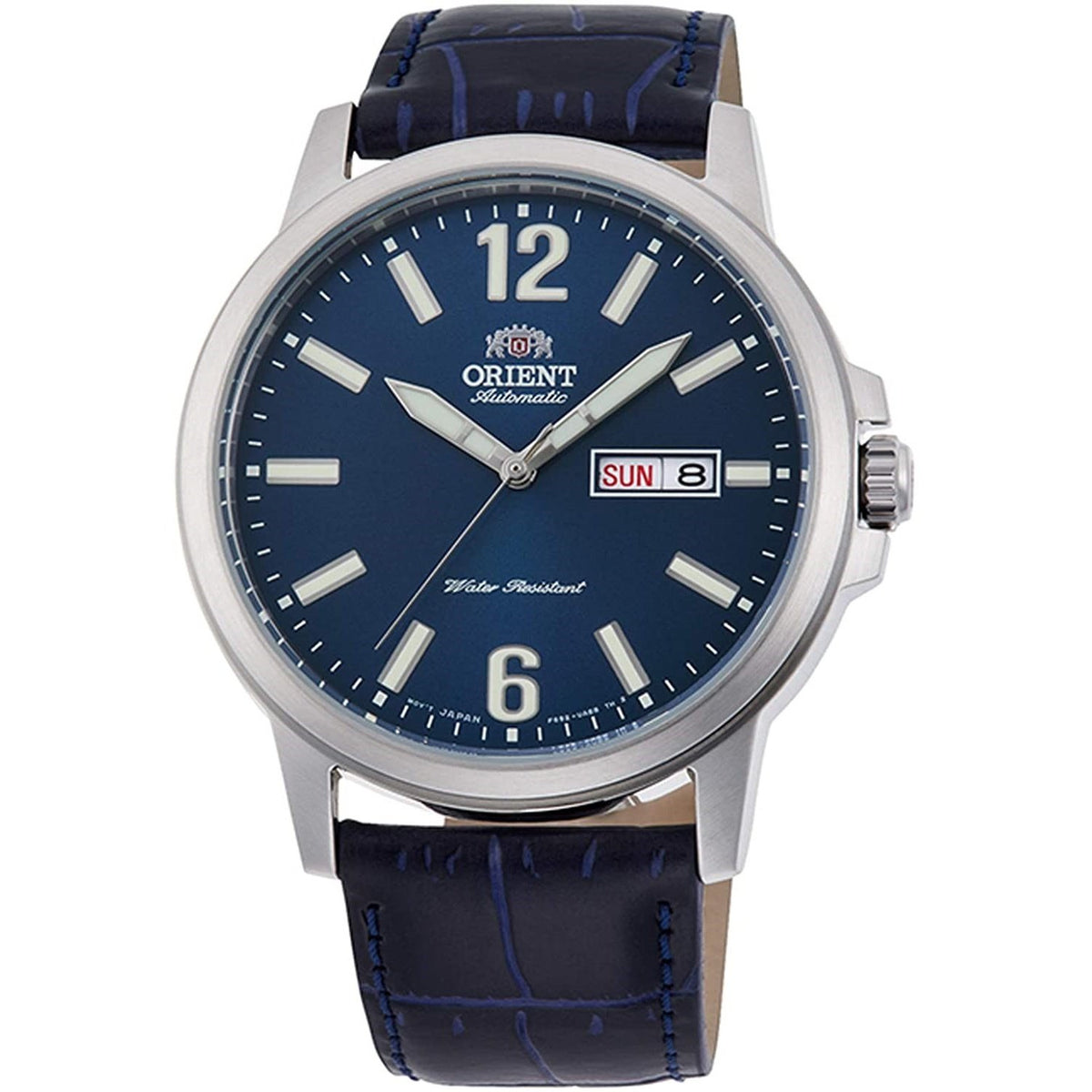 Orient Men&#39;s RA-AA0C05L19B Classic Blue Leather Watch