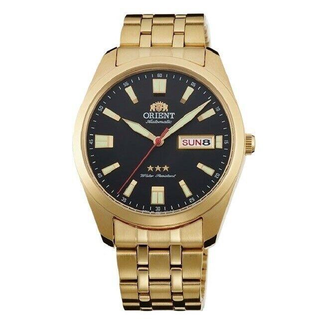 Orient Men&#39;s RA-AB0015B19B Tri Star Gold-Tone Stainless Steel Watch