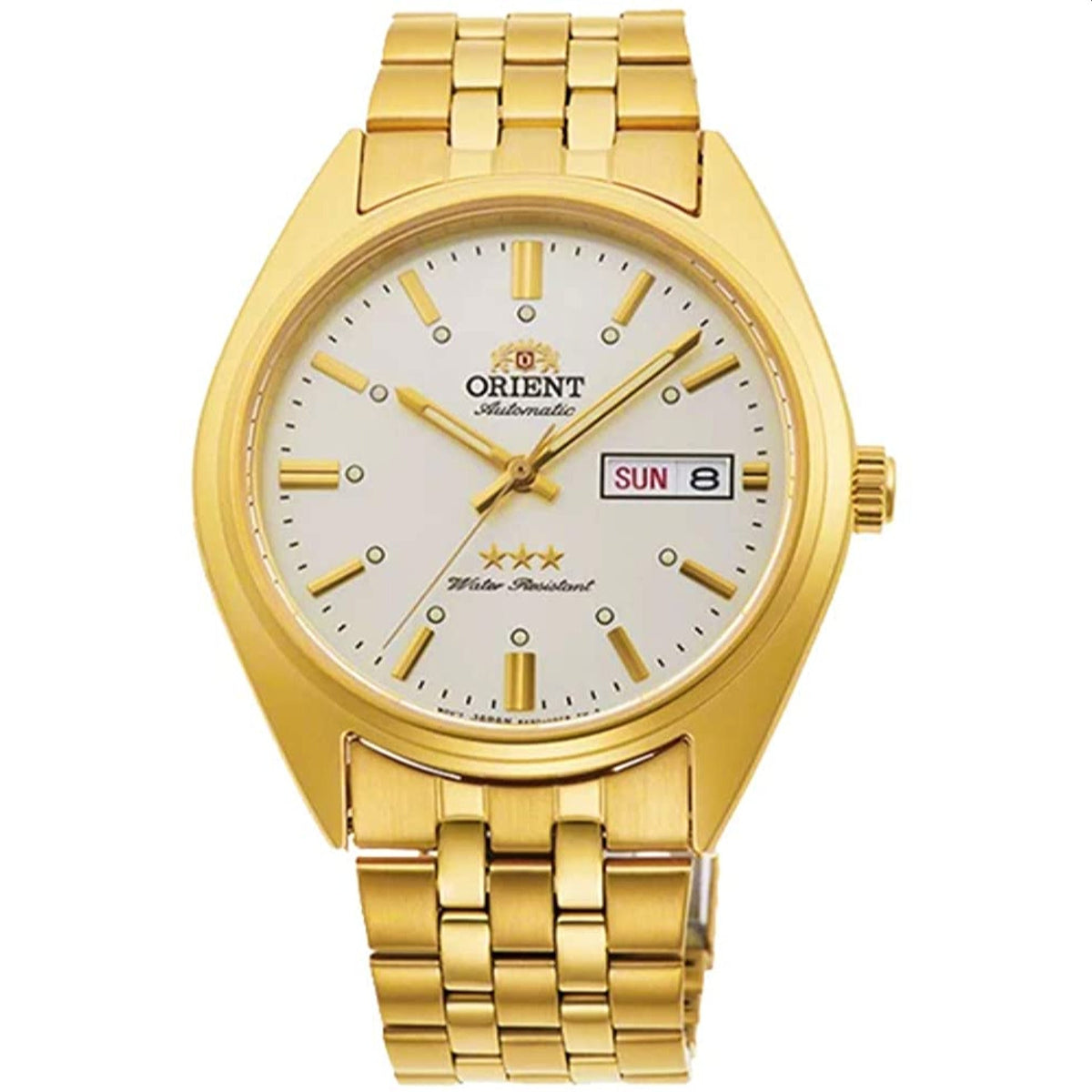 Orient Men&#39;s RA-AB0E05S19A Tri Star Gold-Tone Stainless Steel Watch