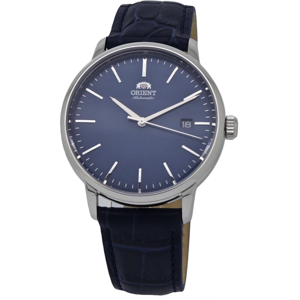 Orient Men&#39;s RA-AC0E04L10B Contemporary  Blue Leather Watch