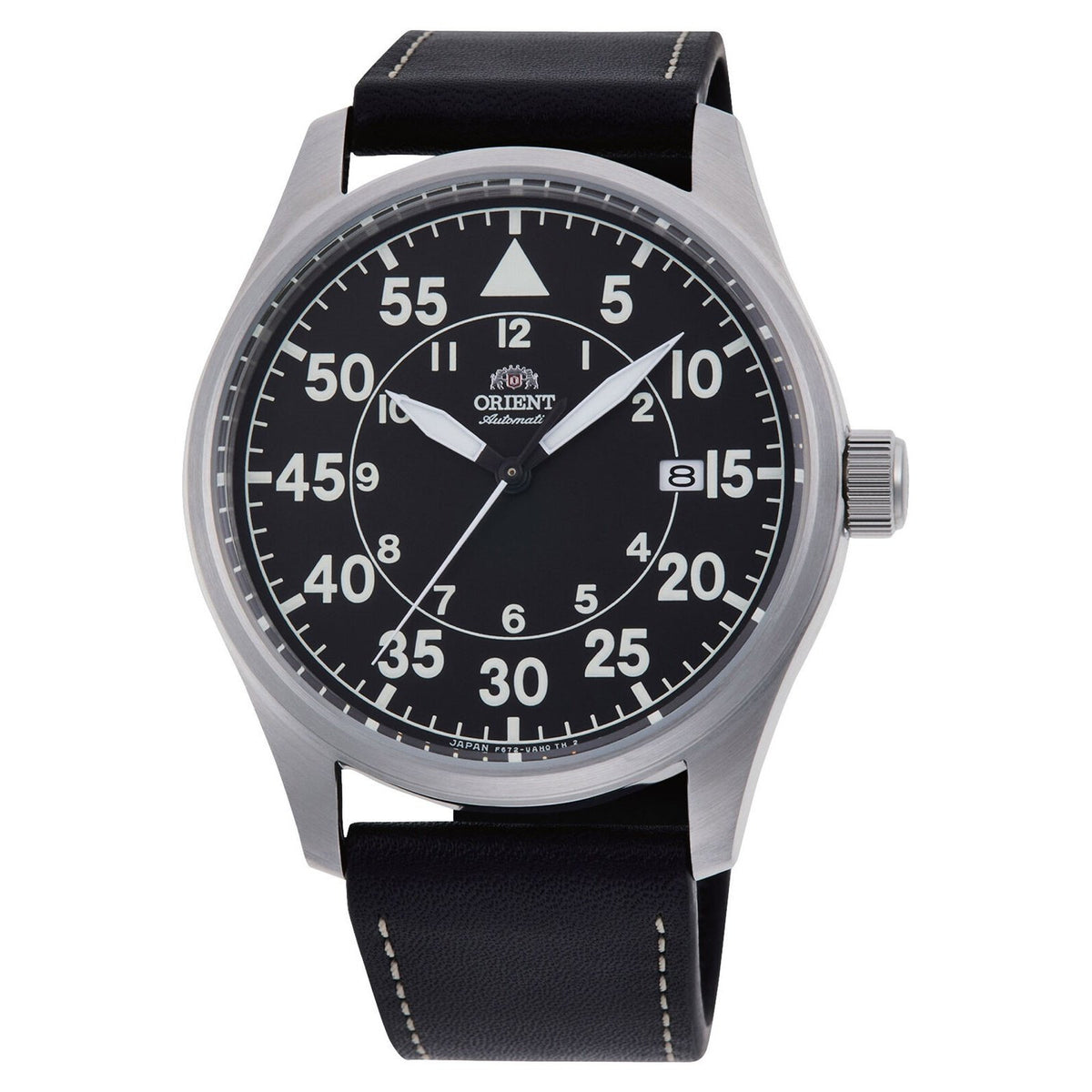 Orient Men&#39;s RA-AC0H03B10B Orient Black Leather Watch