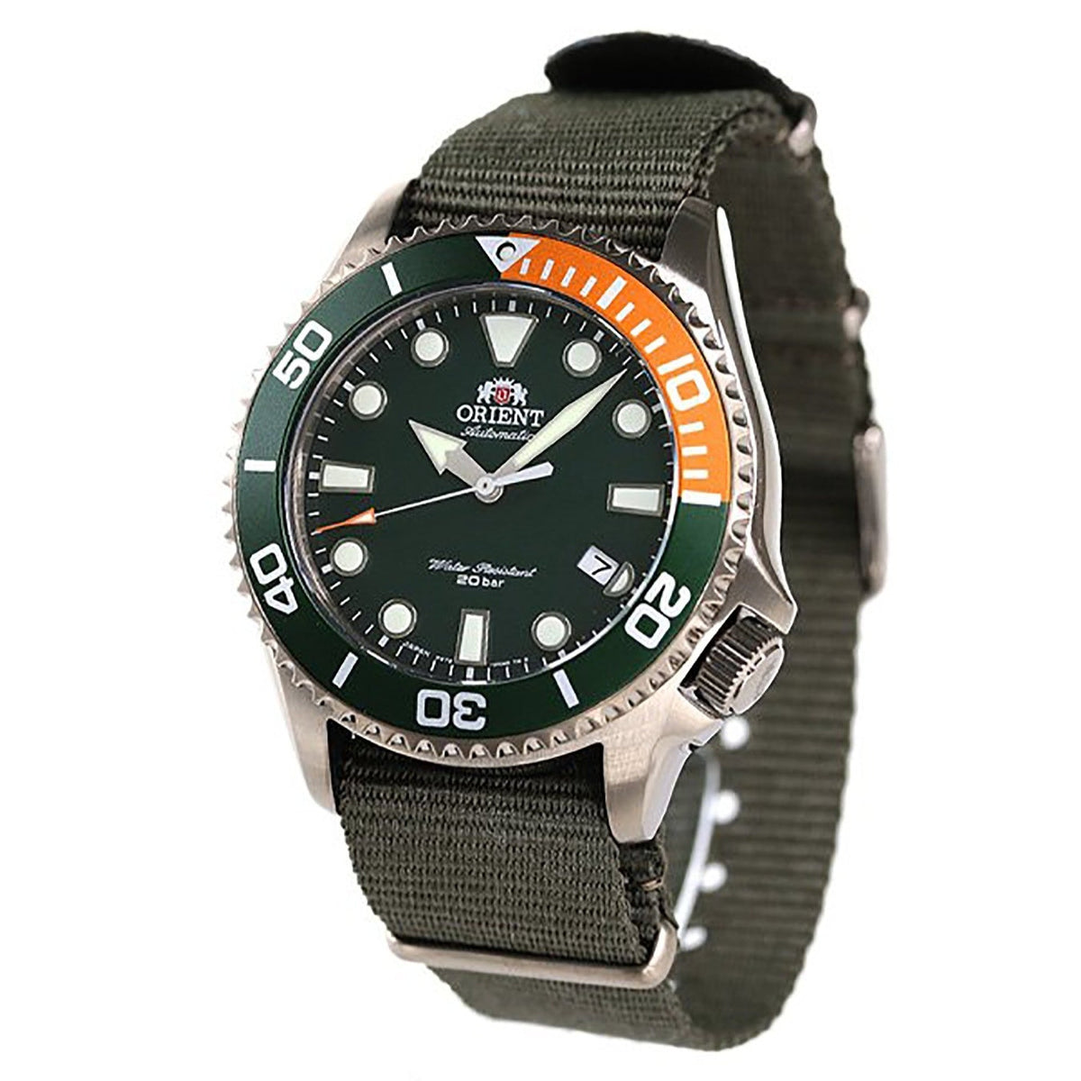 Orient Men&#39;s RA-AC0K04E10B Triton Green Nylon Watch