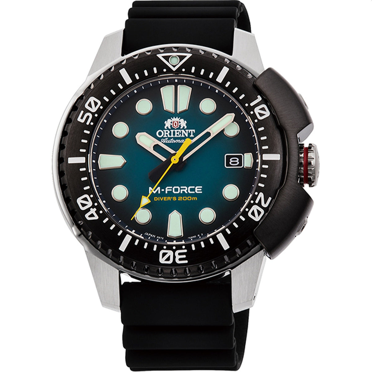 Orient Men&#39;s RA-AC0L04L00B M-Force Black Silicone Watch