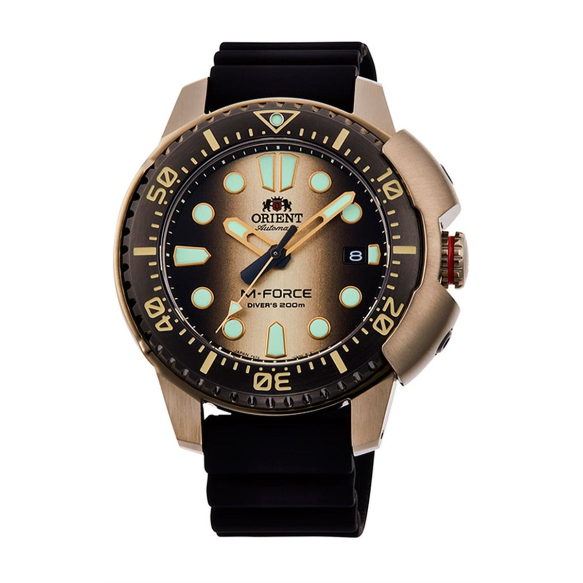 Orient Men's RA-AC0L05G00B M-Force Black Silicone Watch