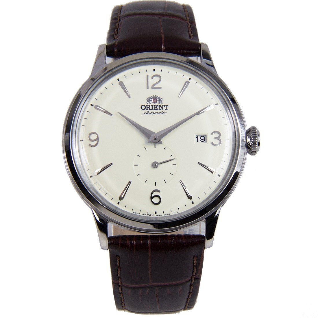 Orient Men&#39;s RA-AP0003S Bambino Hand Wind Brown Leather Watch