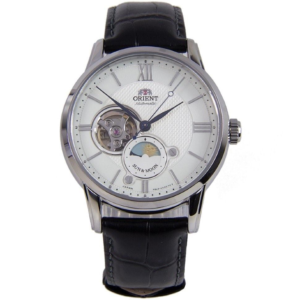 Orient Men's RA-AS0005S10B Black Leather Watch