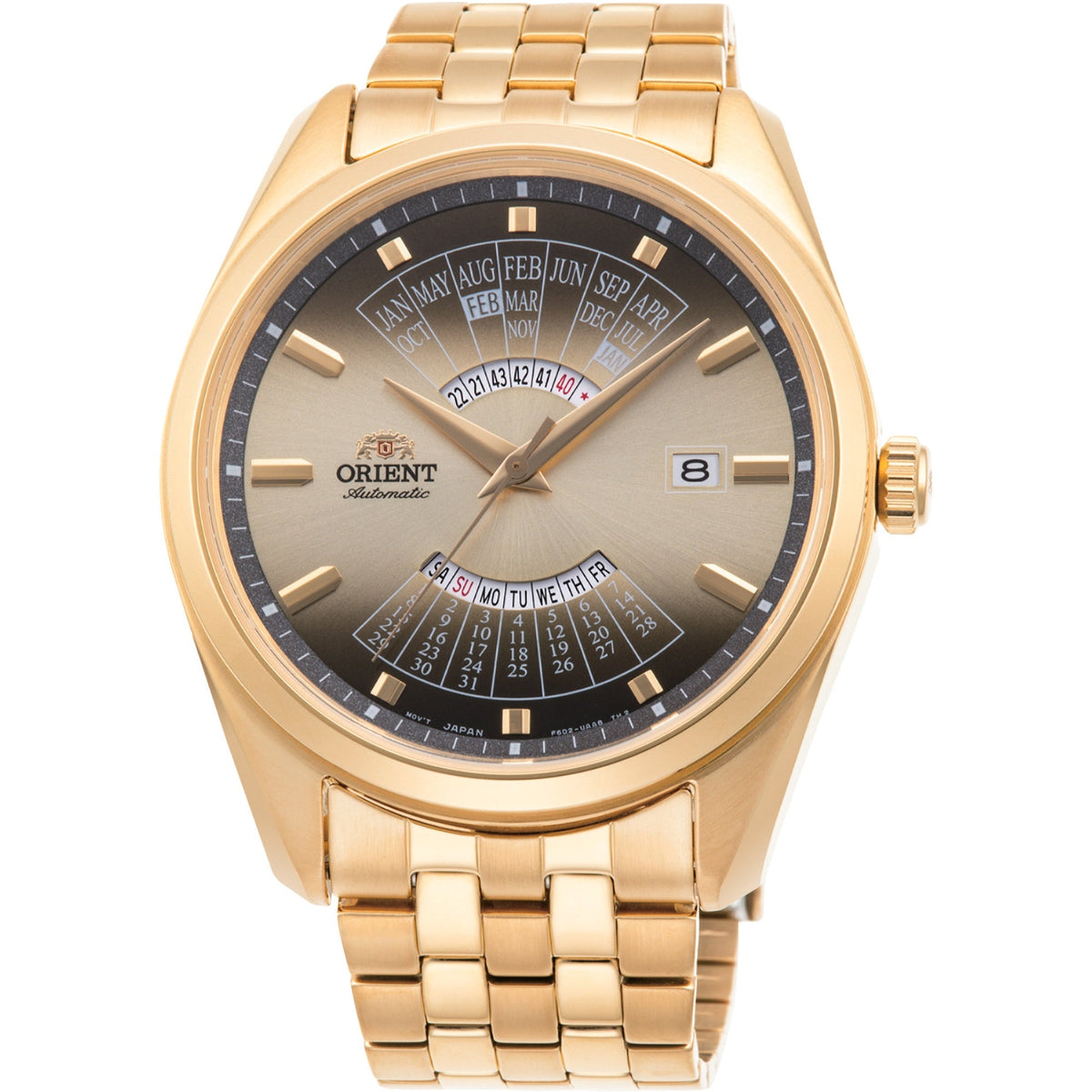 Orient Men&#39;s RA-BA0001G10B Multi Year Gold-Tone Stainless Steel Watch