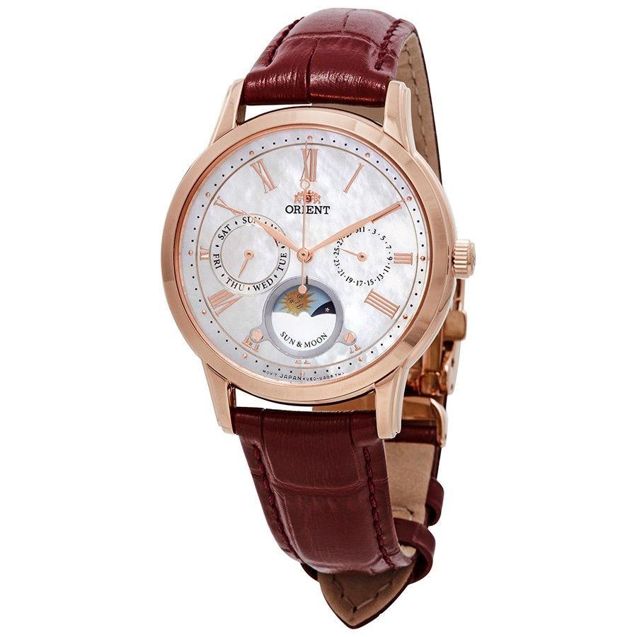 Orient Women's RA-KA0001A10B Classic Multi-Function Red Leather Watch
