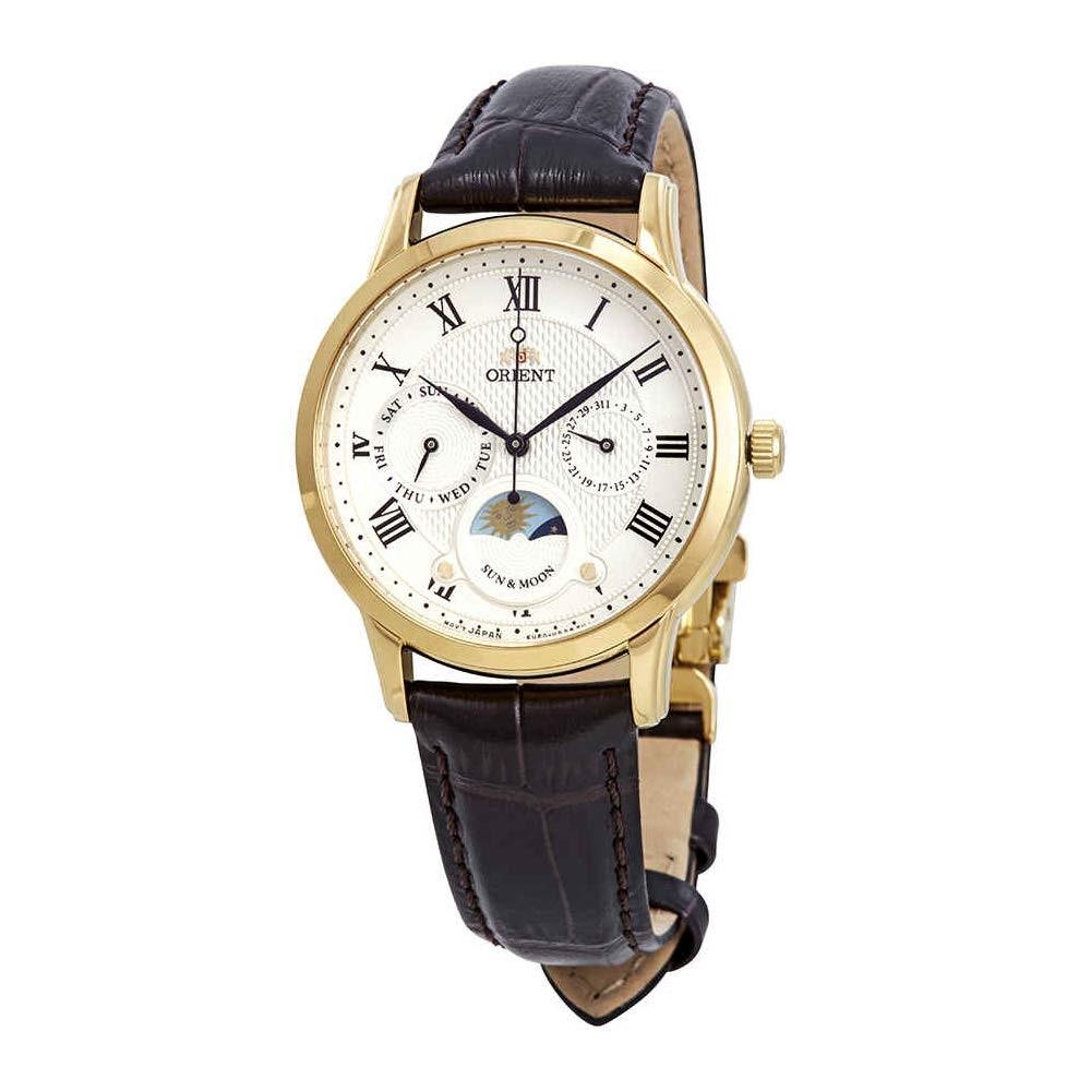 Orient Women's RA-KA0003S10B Sun and Moon Brown Leather Watch