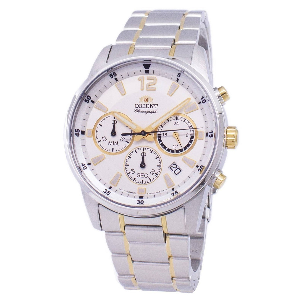 Orient Men&#39;s RA-KV0003S10B Sports Chronograph Chronograph Two-Tone Stainless Steel Watch