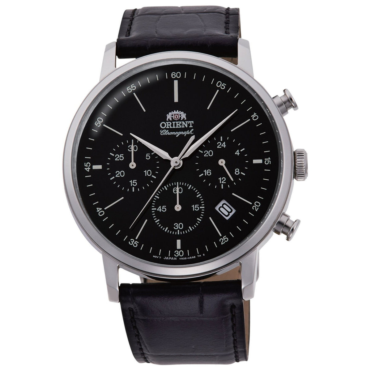 Orient Men's RA-KV0404B10B Sports Chronograph Black Leather Watch