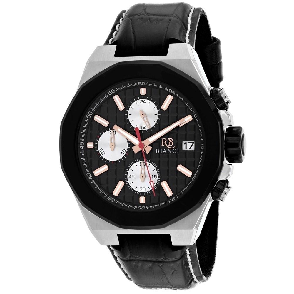 Roberto Bianci Men's RB0131 Fratelli Chronograph Black Leather Watch