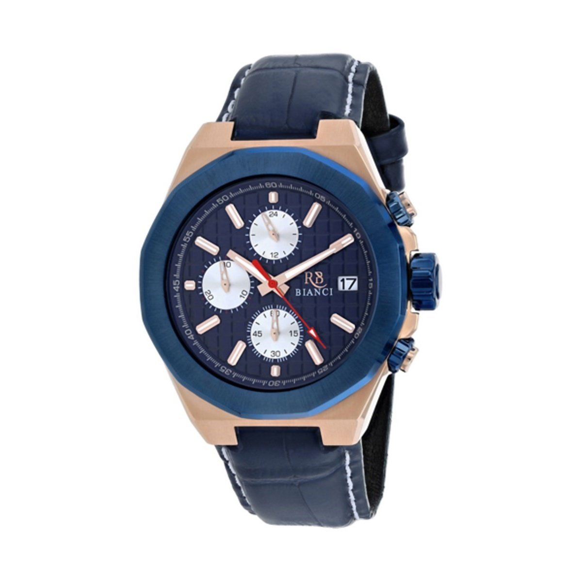 Roberto Bianci Men&#39;s RB0135 Fratelli Chronograph Blue Leather Watch