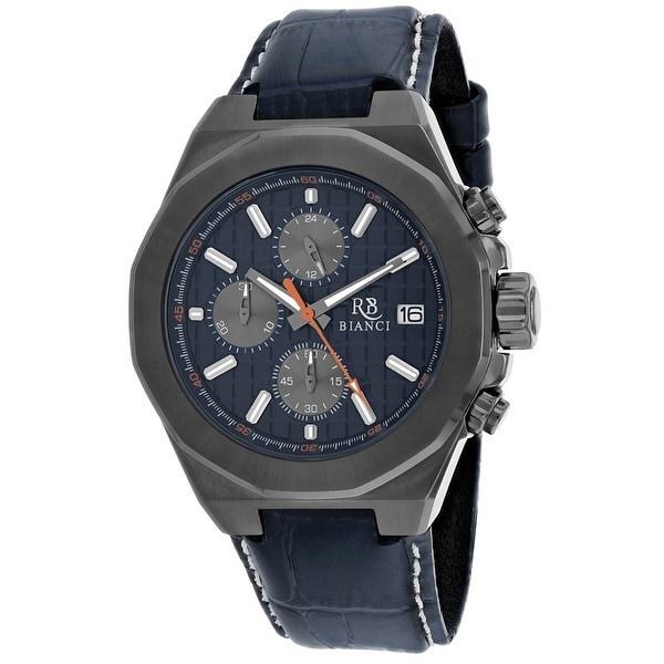 Roberto Bianci Men&#39;s RB0136 Fratelli Chronograph Blue Leather Watch