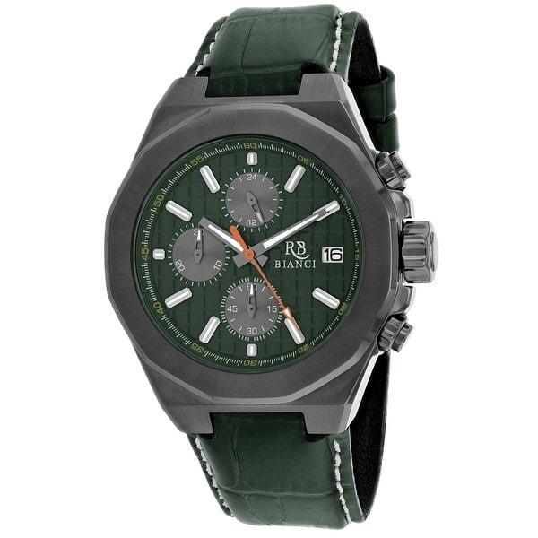 Roberto Bianci Men&#39;s RB0137 Fratelli Chronograph Green Leather Watch