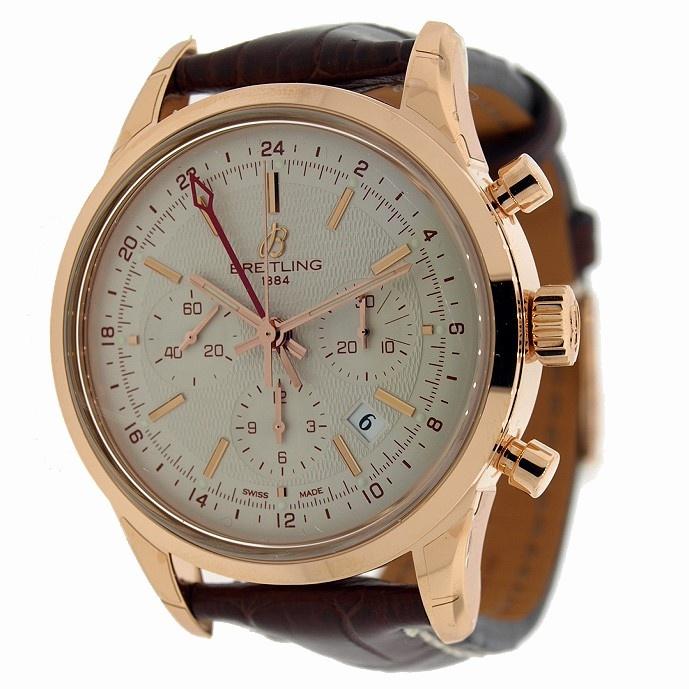 Breitling Men&#39;s RB045112-G773 Transocean Limited Chronograph Automatic Brown Leather Watch