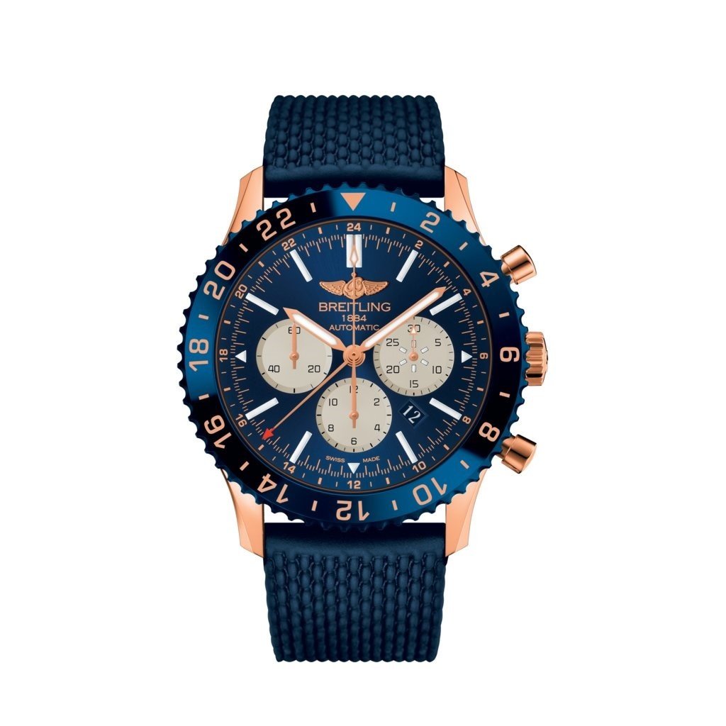 Breitling Men's RB046116-C972-276S Chronoliner Chronograph Blue Rubber Watch