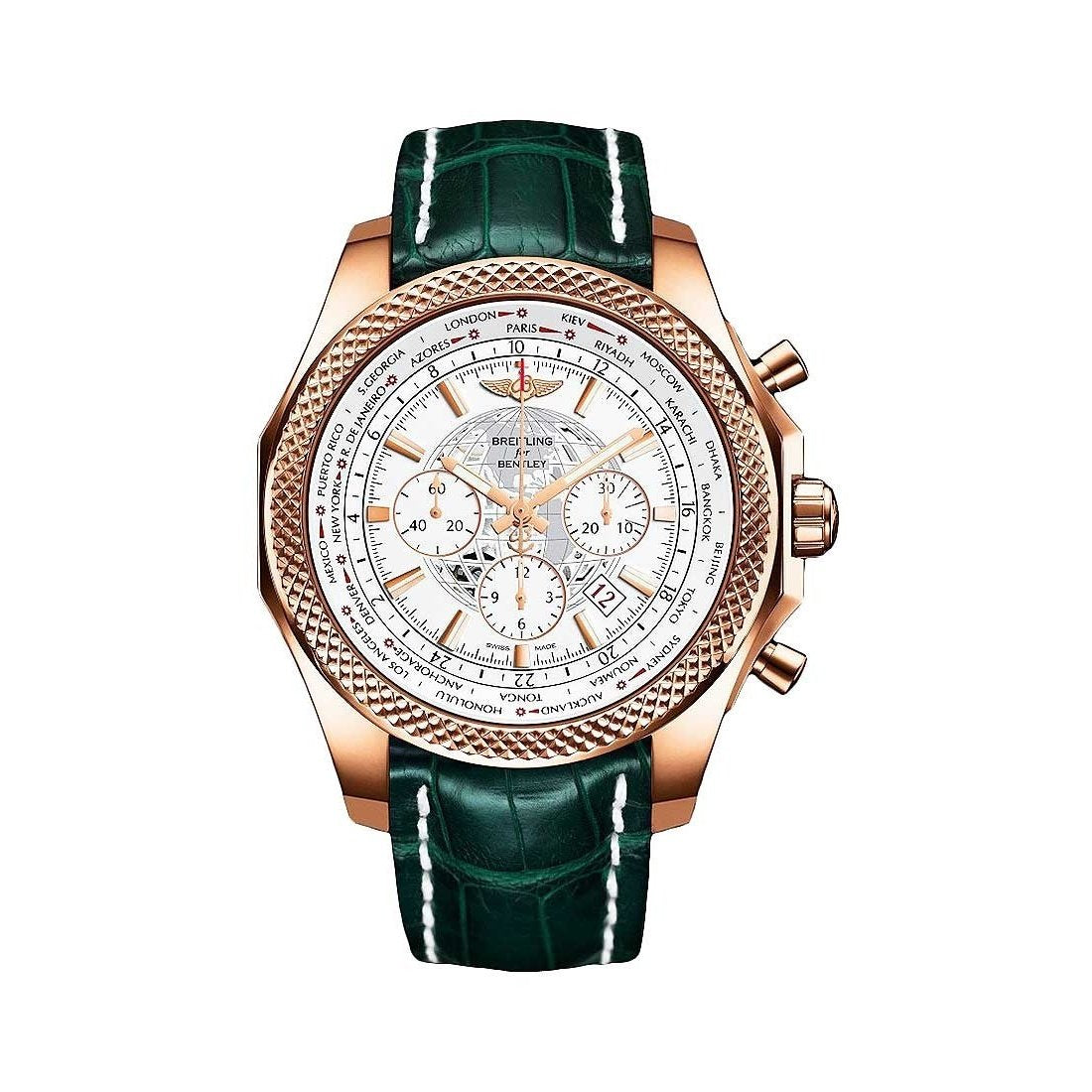 Breitling Men's RB0521U0-A756-752P Bentley B05 Unitime Chronograph Green Leather Watch