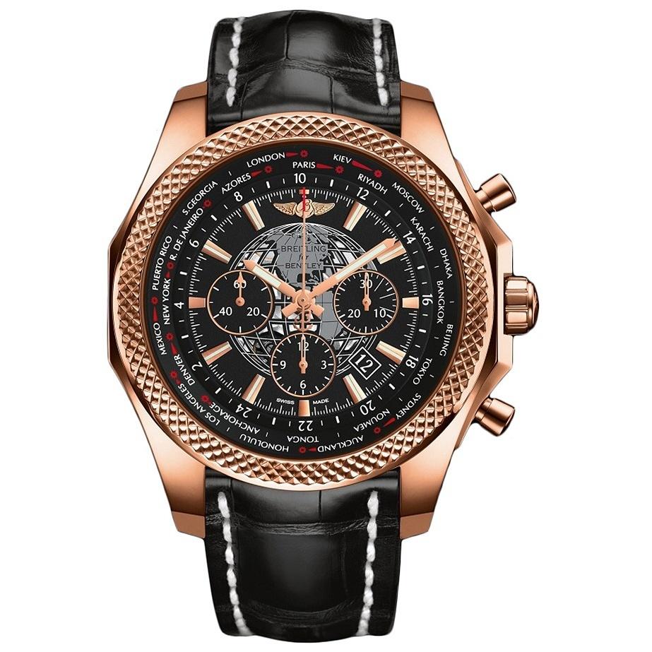 Breitling Men's RB0521U4-BC66-760P Bentley B05 Unitime Chronograph Black Leather Watch