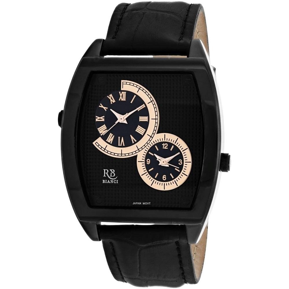 Roberto Bianci Men&#39;s RB0742 Benzo Black Leather Watch